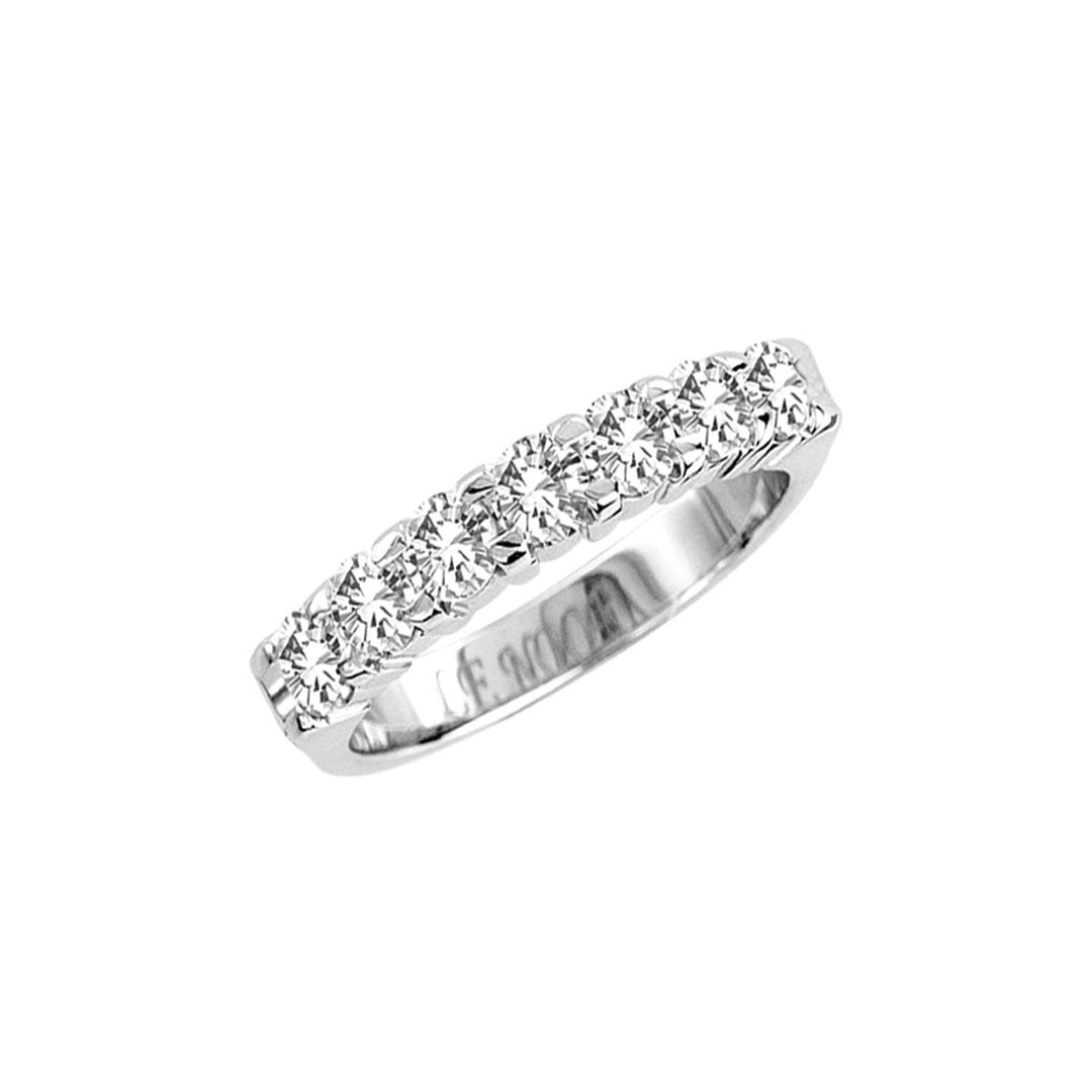 14k White Gold Sparkling Diamond Womens Wedding Band
