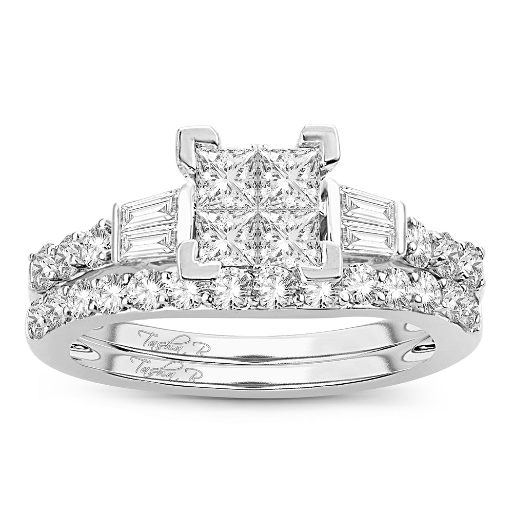 Brilliant 14K White Gold 1.50CT Diamond Engagement Ring