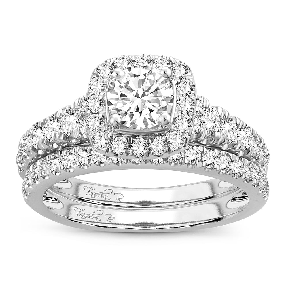 Timeless 14k White Gold 1CT Diamond Bridal Ring