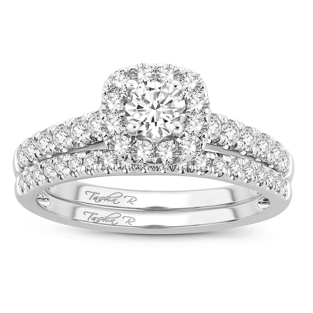Timeless 14k White Gold 1CT Diamond Bridal Ring Elegance