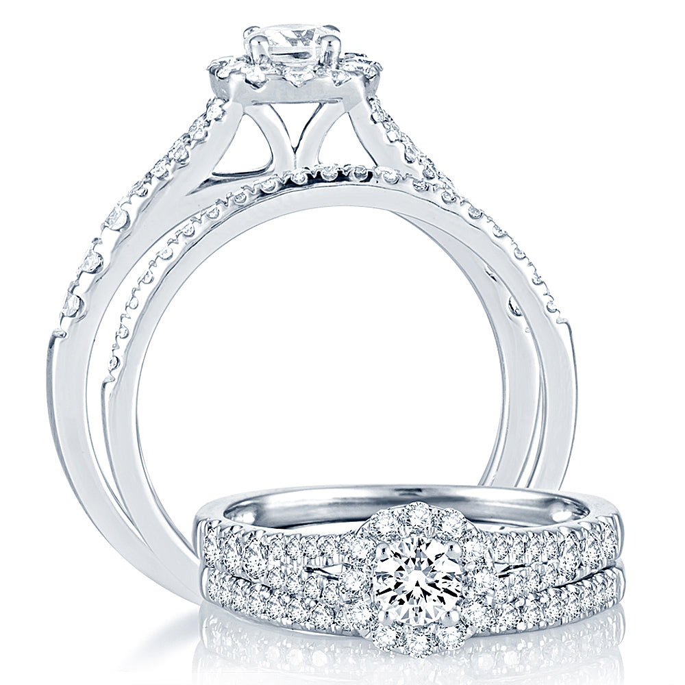 Brilliant 14k White Gold Lab Diamond Engagement Ring (1CT)