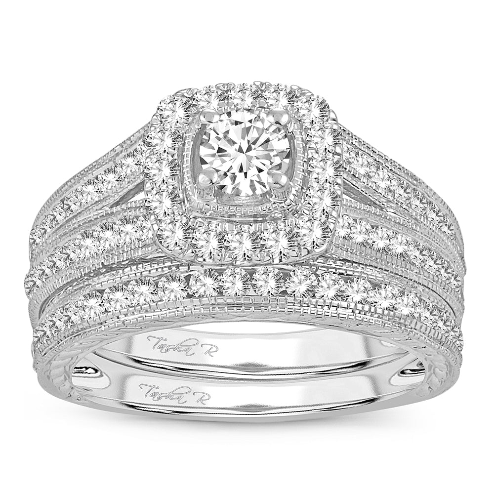 Timeless 14K White Gold 1.50CT Diamond Bridal Ring