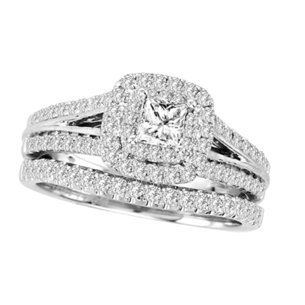Timeless 14k White Gold 1.13CT Diamond Bridal Ring Sparkle