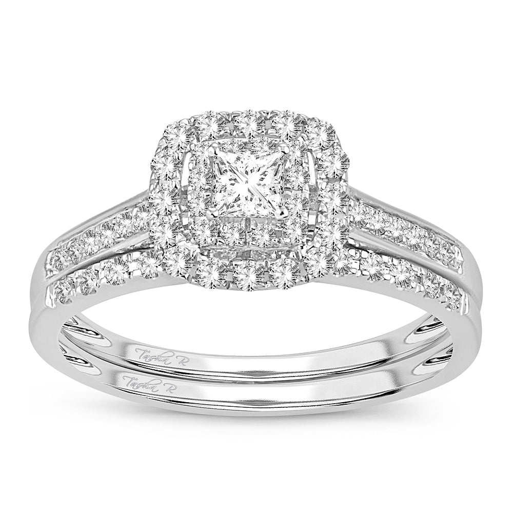 Timeless 14K White Gold 0.50CT Diamond Bridal Ring