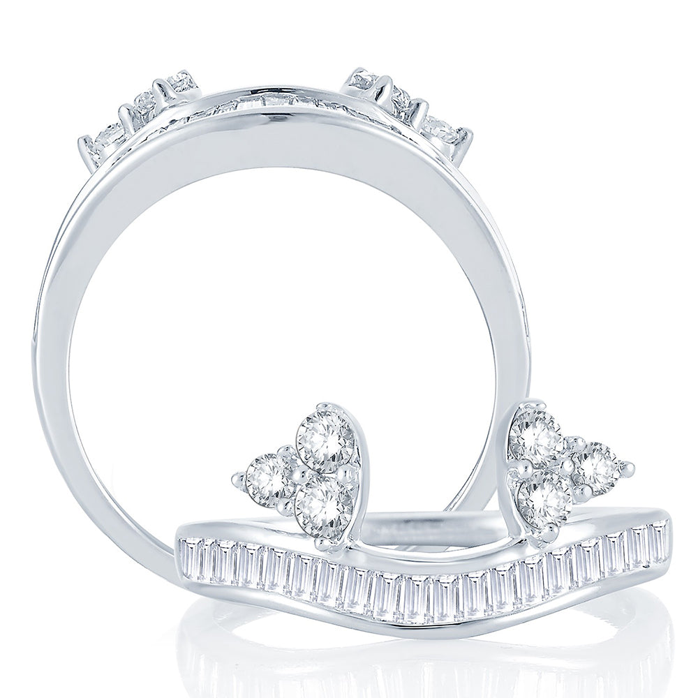 14k White Gold Lab Diamond Ring Enhancer - Chic Sparkle