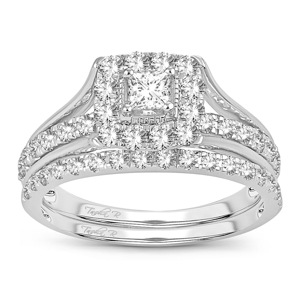 Timeless 14K White Gold 1CT Diamond Bridal Ring for Her