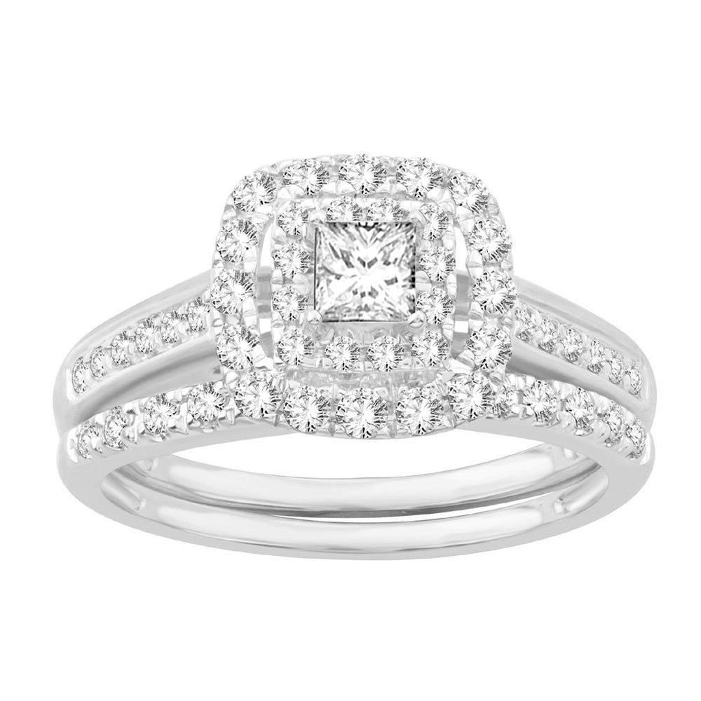 Brilliant 1CT Lab Diamond Engagement Ring in 14k White Gold