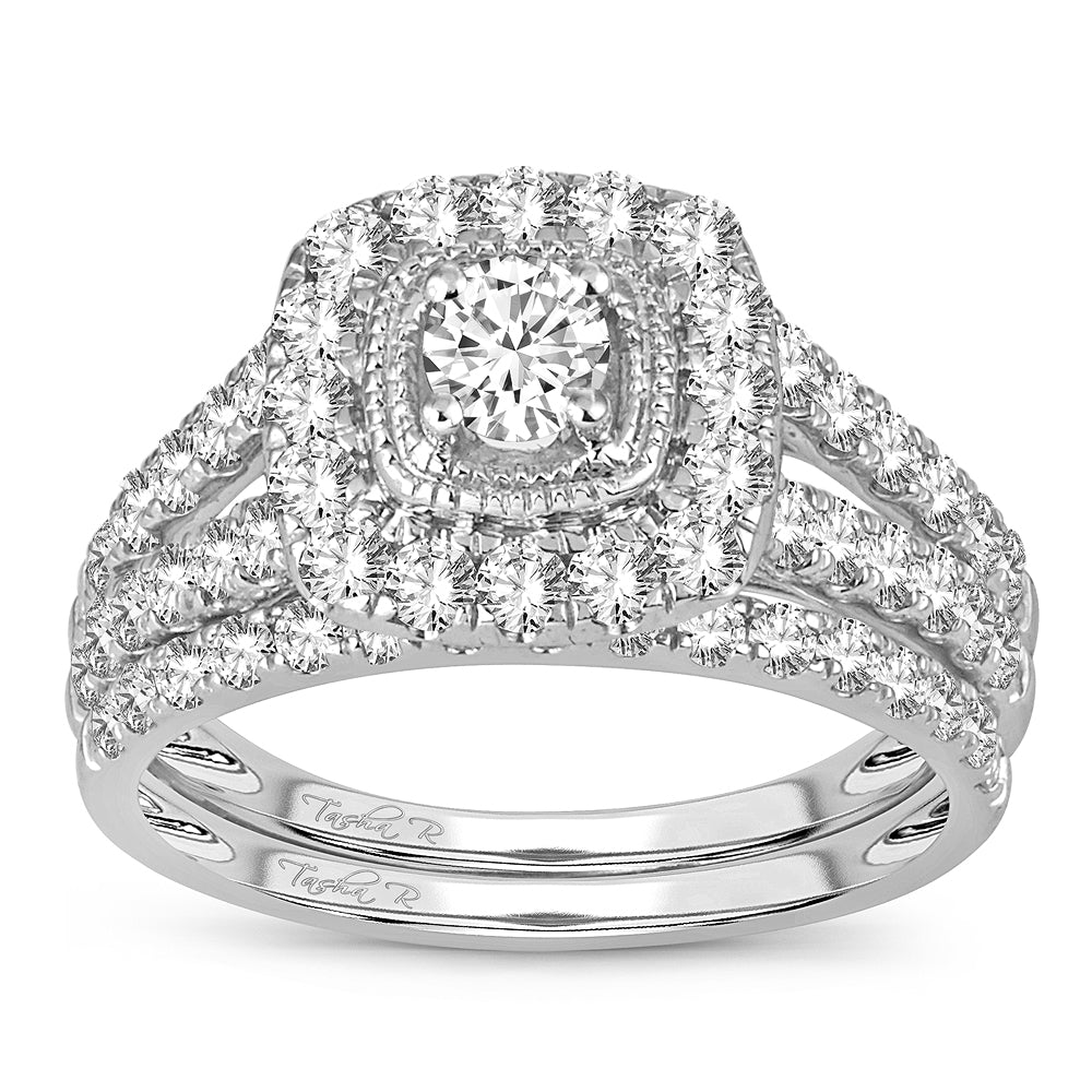 Timeless 14K White Gold 1.50CT Diamond Bridal Ring