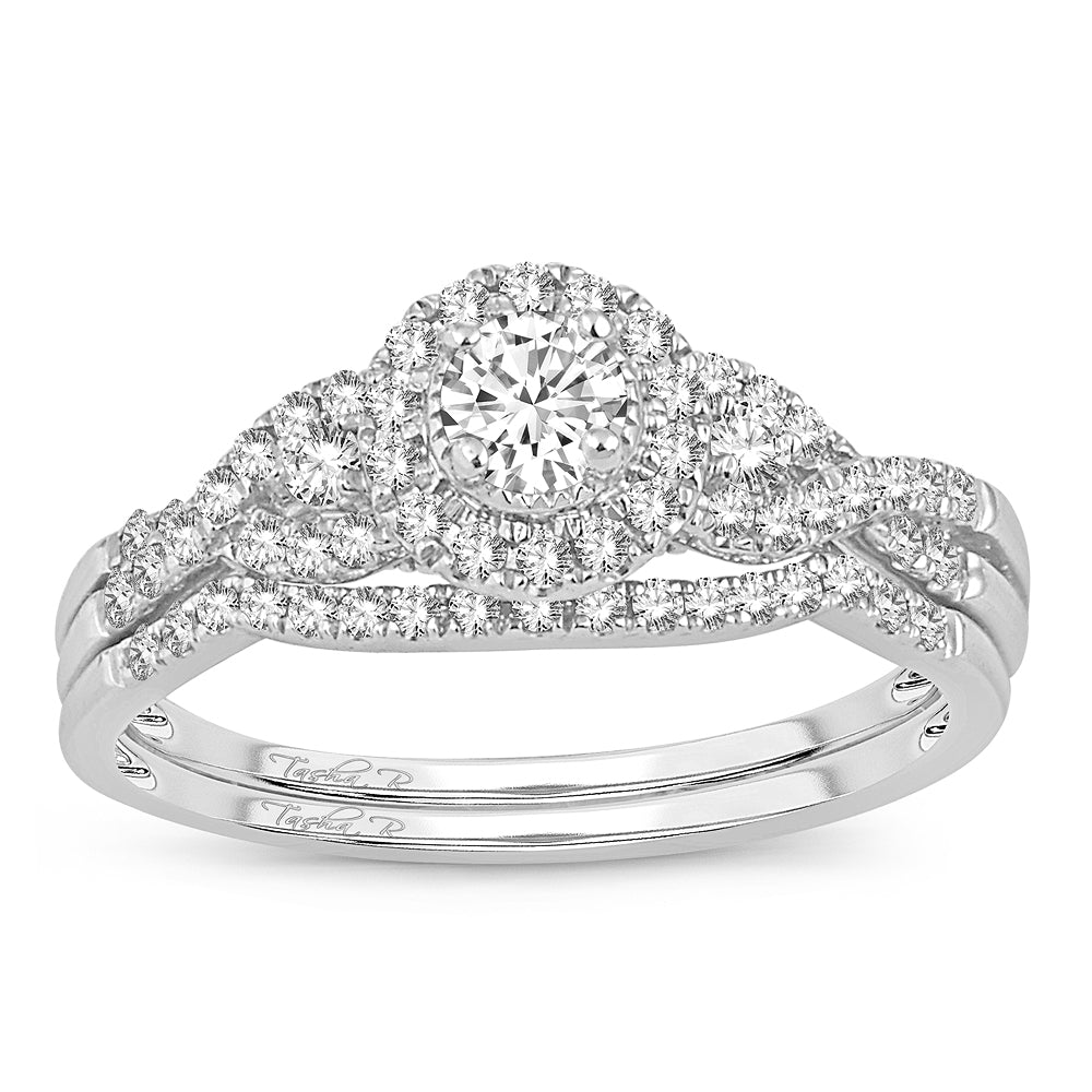 Timeless 14K White Gold 0.50CT Diamond Bridal Ring