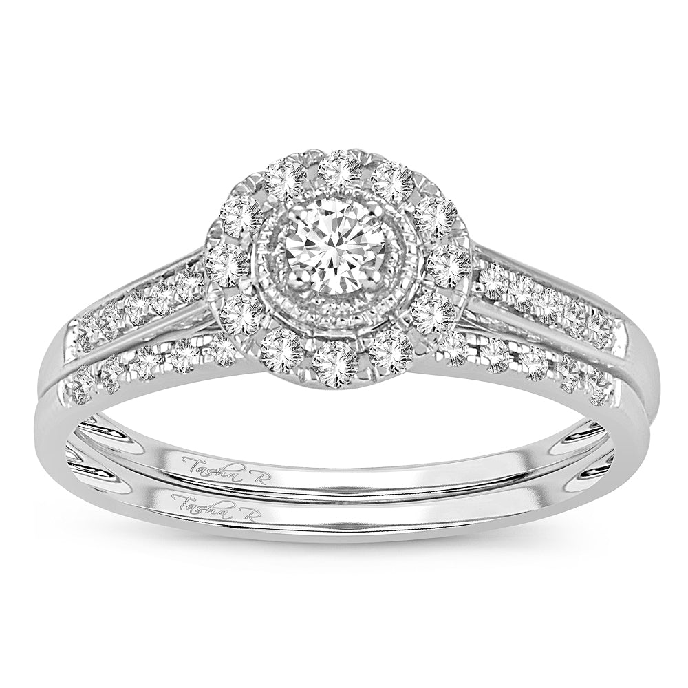 Timeless 14K White Gold 0.33ct Diamond Bridal Ring