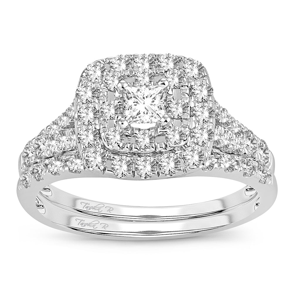 Timeless 14K White Gold 1CT Diamond Bridal Ring for Her