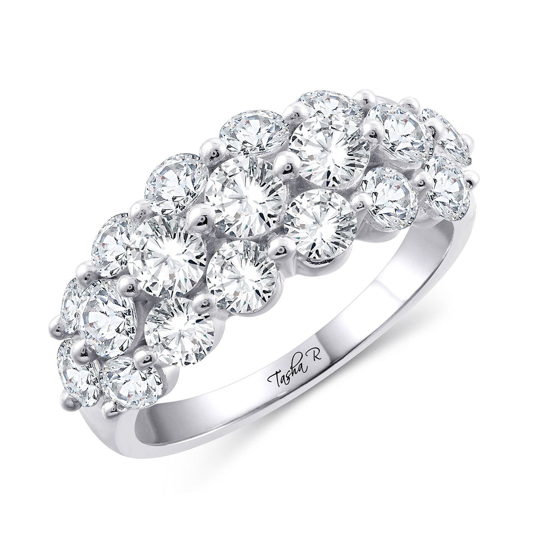 Brilliant 14k White Gold 2.50CT Lab Diamond Anniversary Band