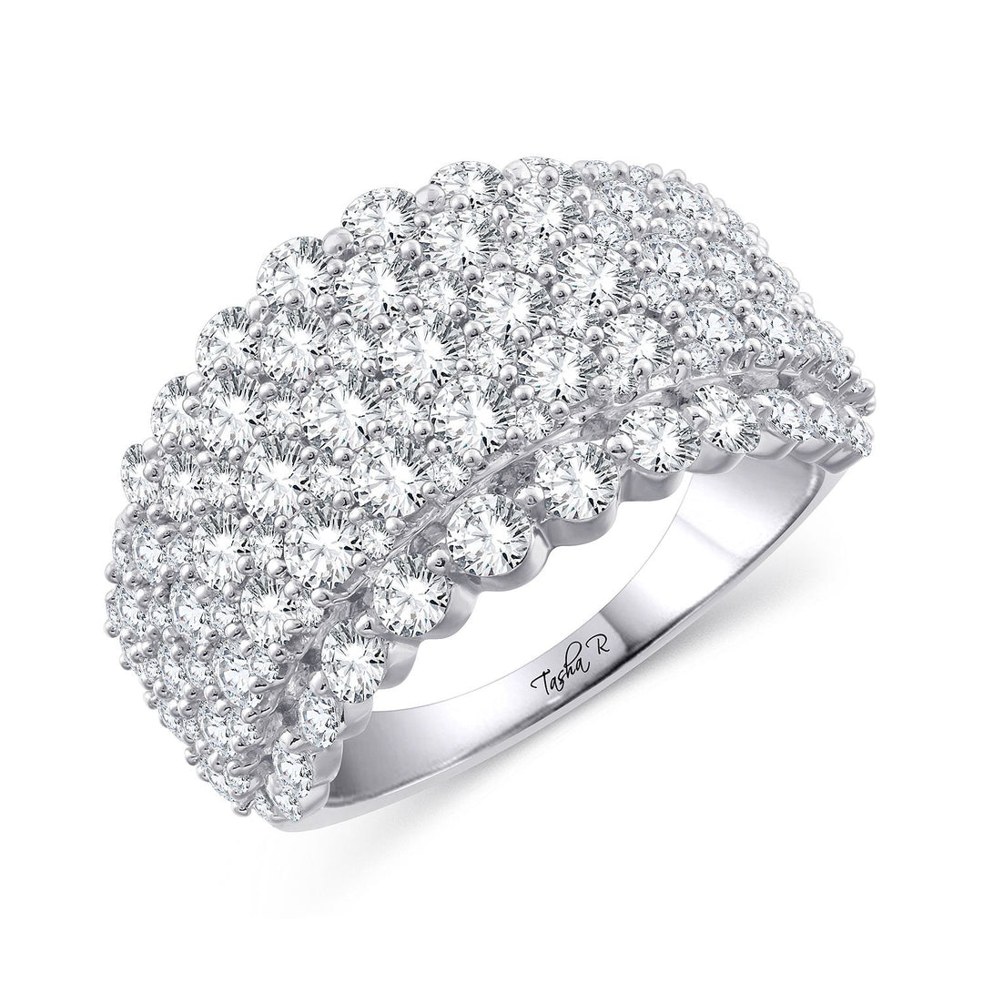 Brilliant 14k White Gold 3.50CT Lab Diamond Anniversary Band