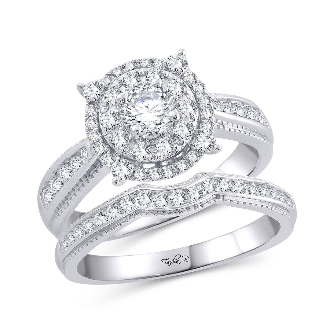 14k White Gold 1CT Lab Diamond Bridal Semi-Mount Ring