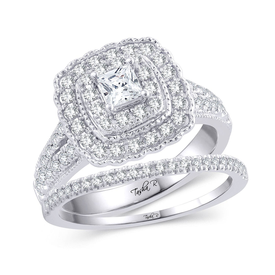 Luminous 14k White Gold Lab Diamond Engagement Ring Mount