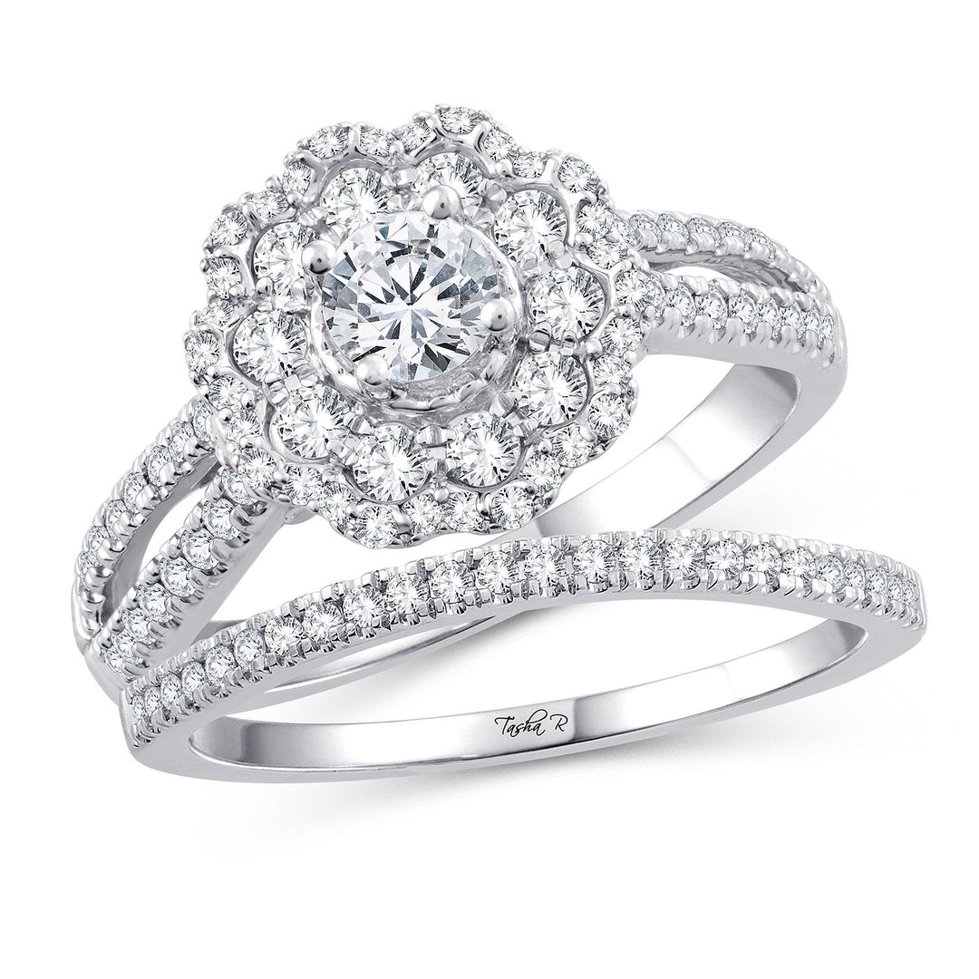 Brilliant 14k White Gold Lab Diamond Engagement Ring Semi Mount