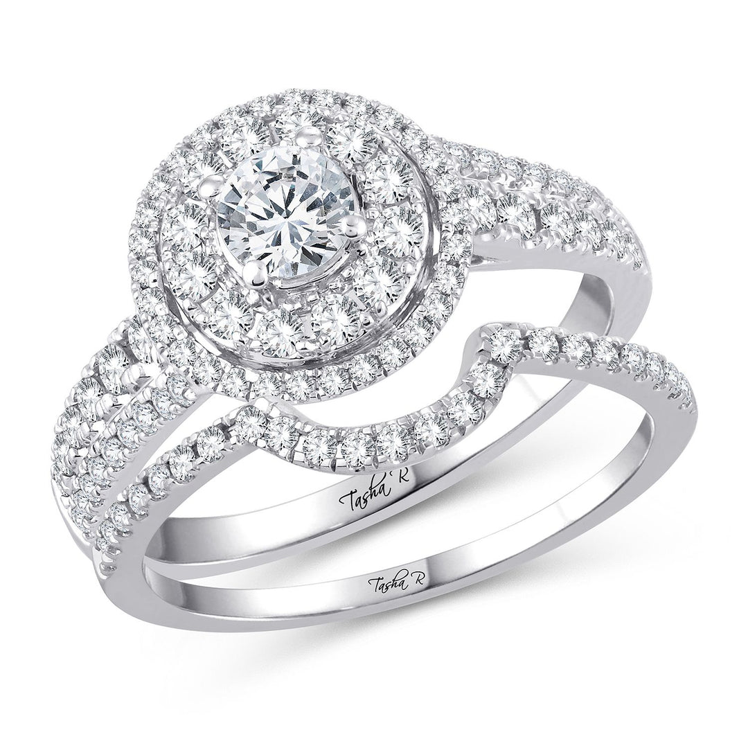 14k White Gold 1CT Lab Diamond Bridal Semi-Mount Ring