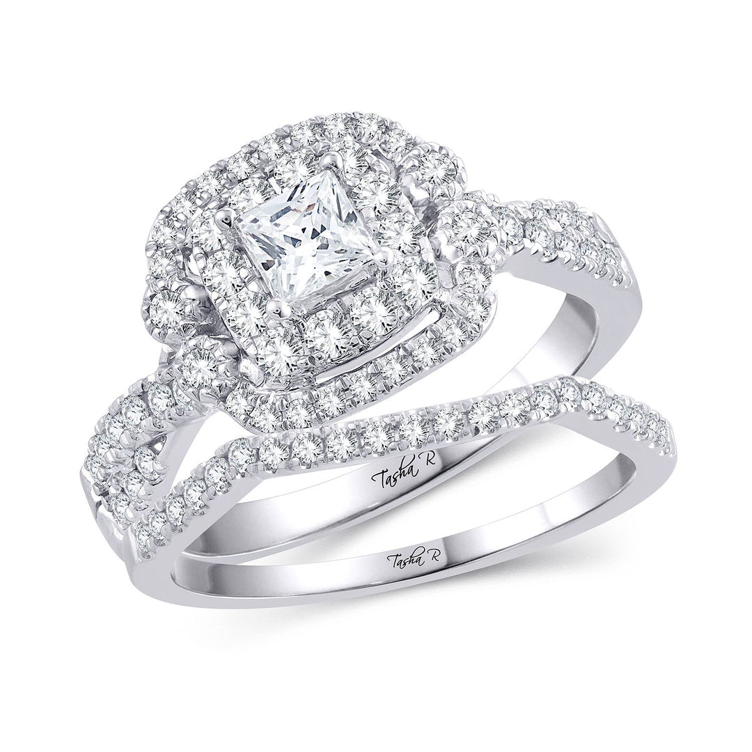 14k White Gold 1CT Lab Diamond Bridal Semi-Mount Ring