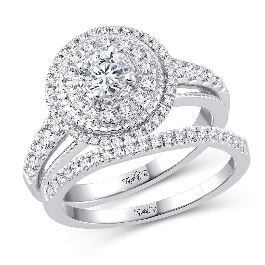 14k White Gold 1CT Lab Diamond Bridal Semi-Mount Ring