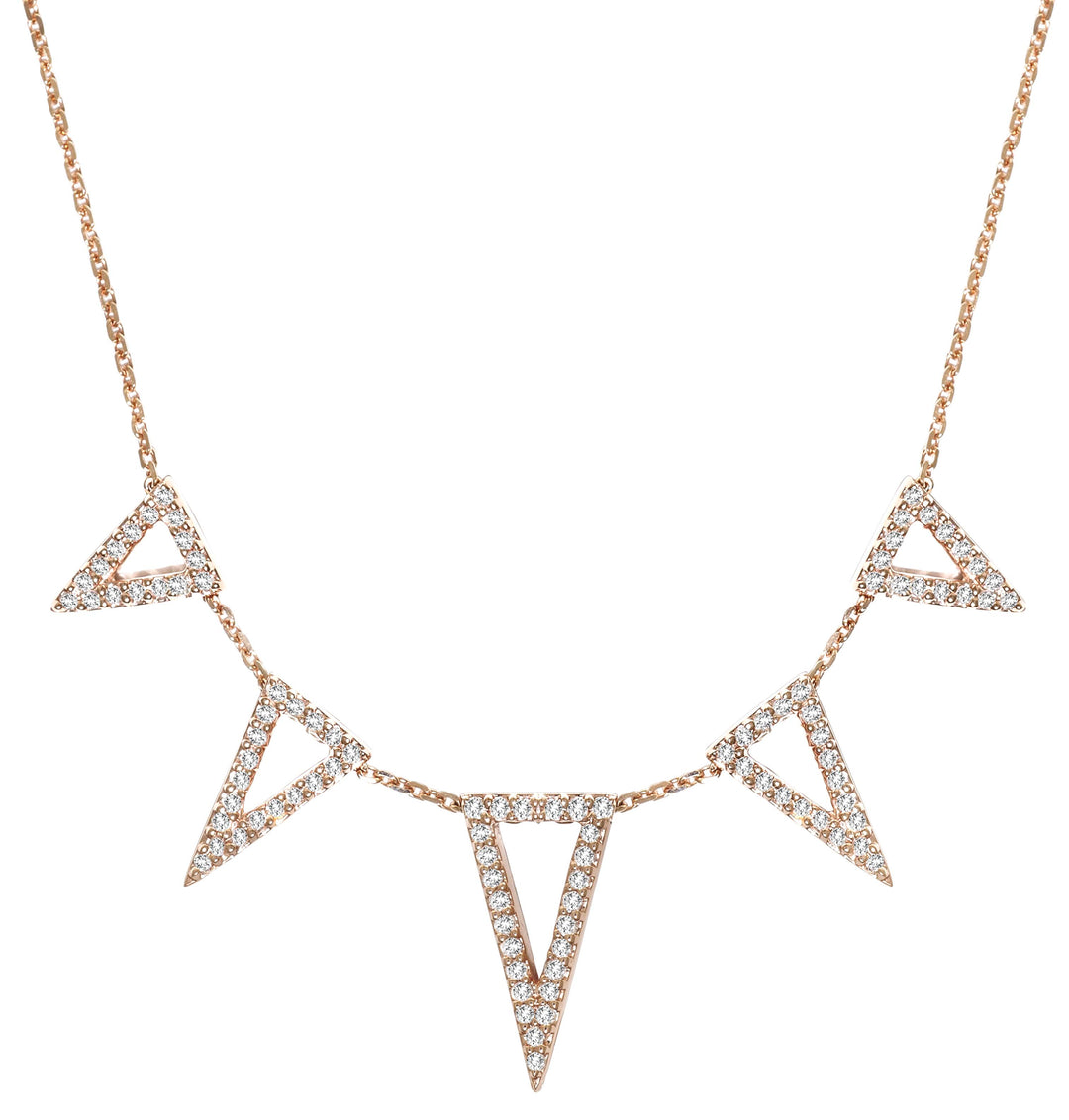 14k Rose Gold Lab-Grown Diamond Pendant Necklace (0.33CT)