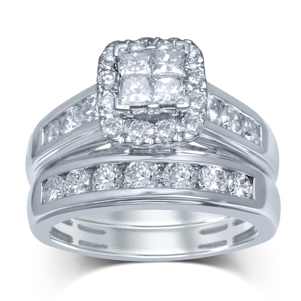 Brilliant 14k White Gold Lab Diamond Engagement Ring 2CT