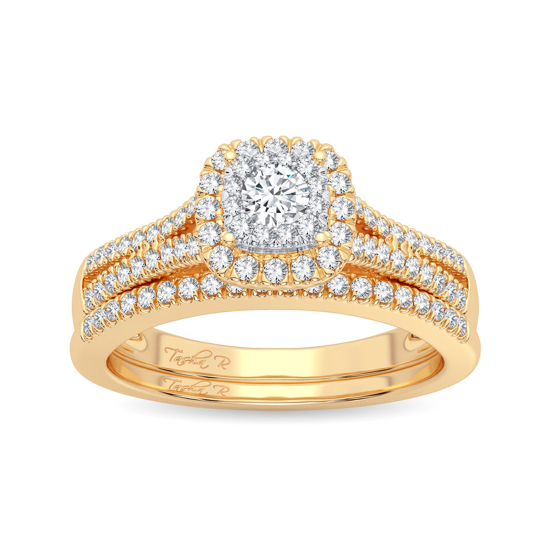 Timeless 14K Yellow Gold 0.38CT Diamond Bridal Ring for Her