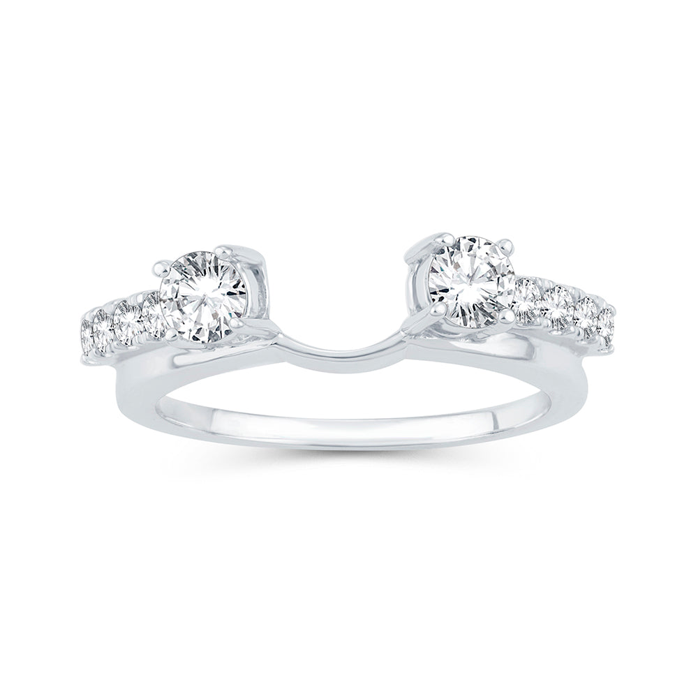 Brilliant 14K White Gold 0.76CT Lab Diamond Ring Enhancer