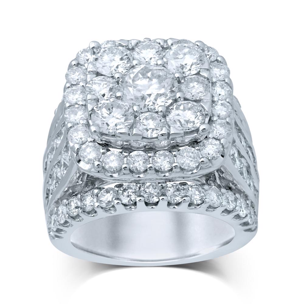 14k White Gold Lab-Created Diamond Bridal Ring (8.00 CT)