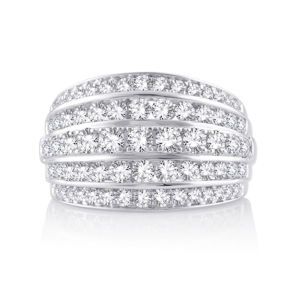 Brilliant 14K White Gold 2CT Lab Diamond Anniversary Band