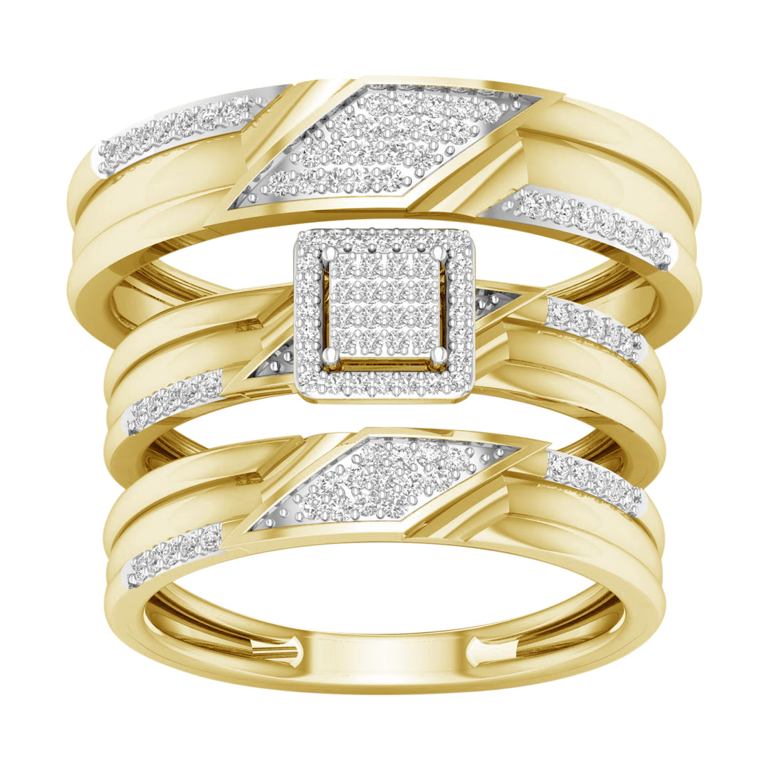 10k Yellow Gold Lab Diamond Trio Set - Timeless Charm