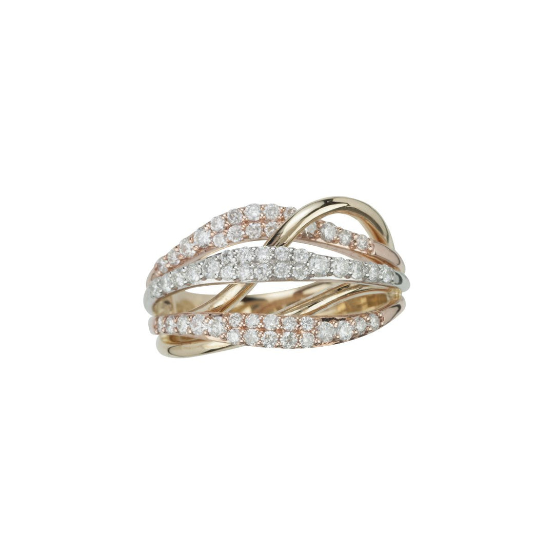 Chic 14k White Gold 0.75CT Lab Diamond Womens Fashion Band