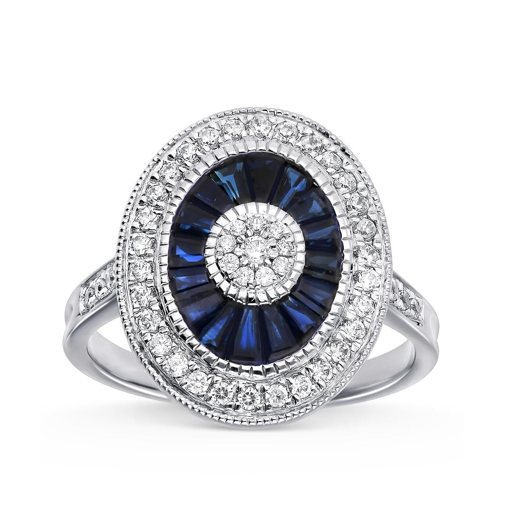 14k White Gold Lab-Created Diamond Solitaire Ring