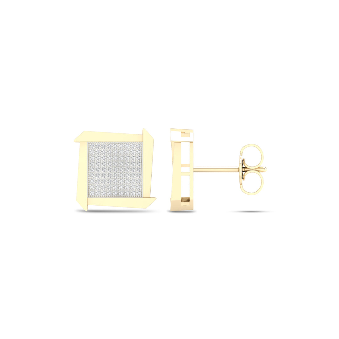 10k Yellow Gold 0.50CT Lab Diamond Stud Earrings