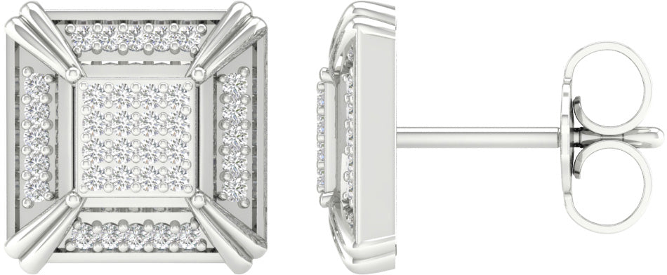 10k Yellow Gold 0.25CT Lab Diamond Stud Earrings