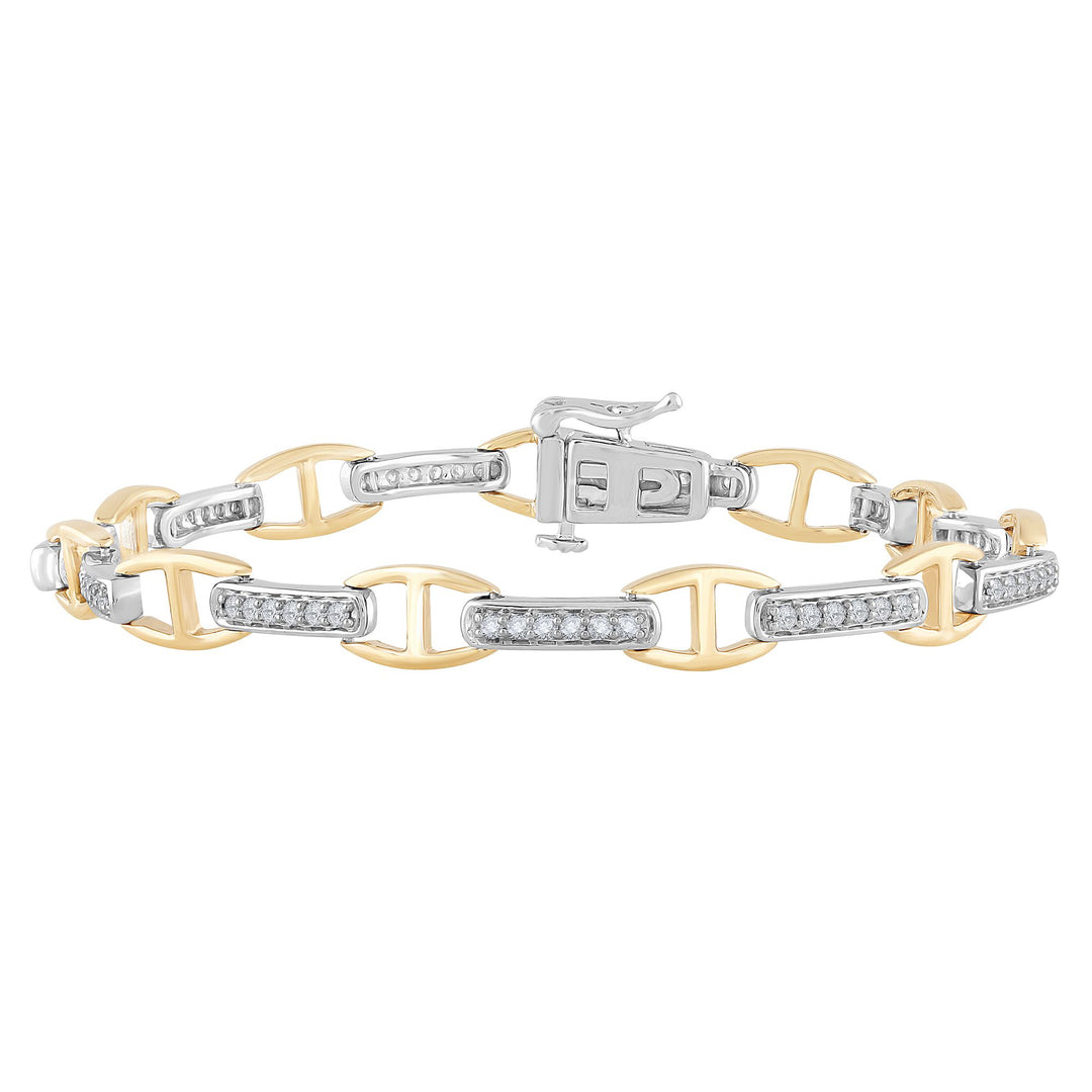 10k Yellow Gold Lab Diamond Tennis Bracelet - Sparkling Elegance