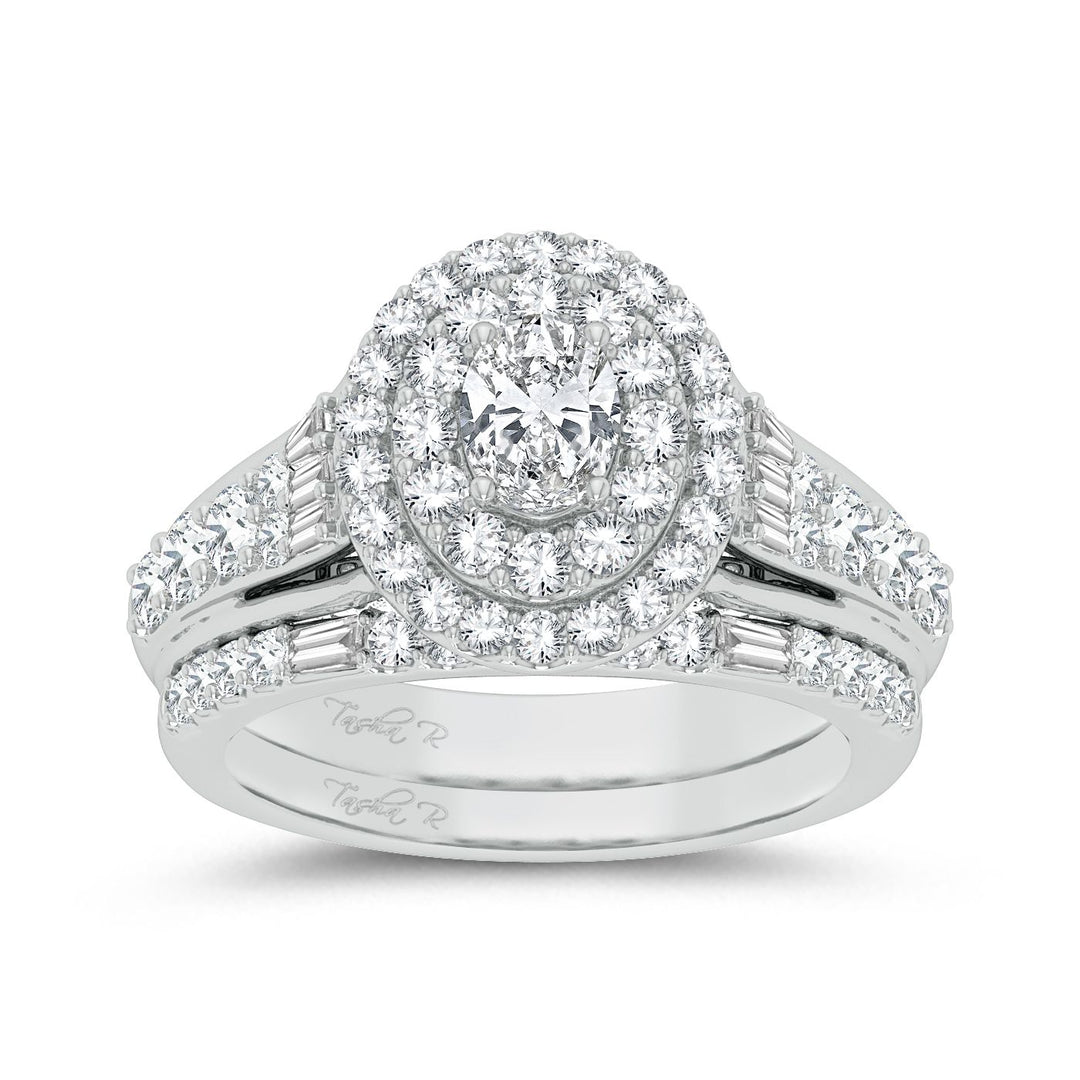 Elegant 14K White Gold 2CT Diamond Engagement Ring for Her