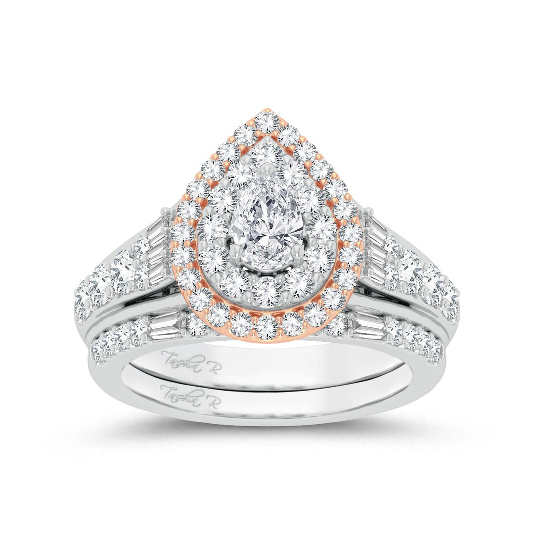 Romantic Rose Gold 2CT Diamond Engagement Ring for Her
