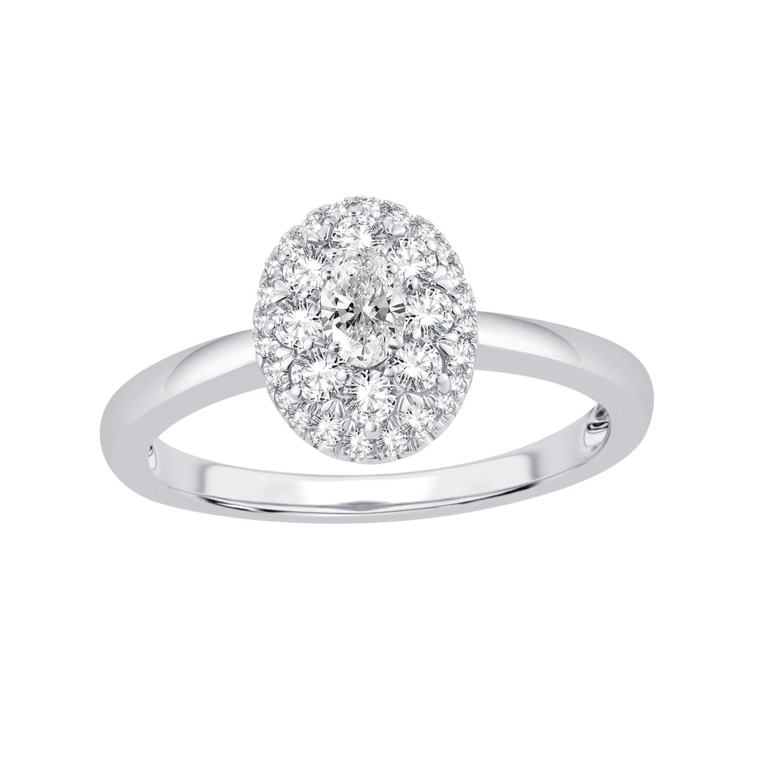 Timeless 14k White Gold Lab Diamond Engagement Ring (0.52ct)