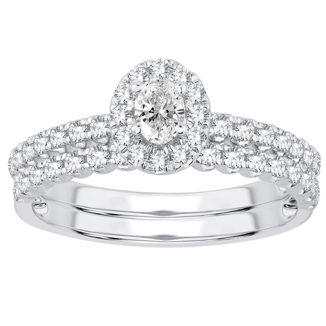 Timeless 14k White Gold Lab Diamond Bridal Ring (0.73 CT)