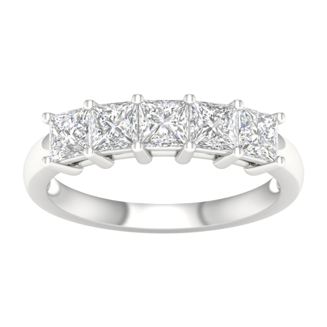 Brilliant 14K White Gold 2CT Lab Diamond Eternity Band