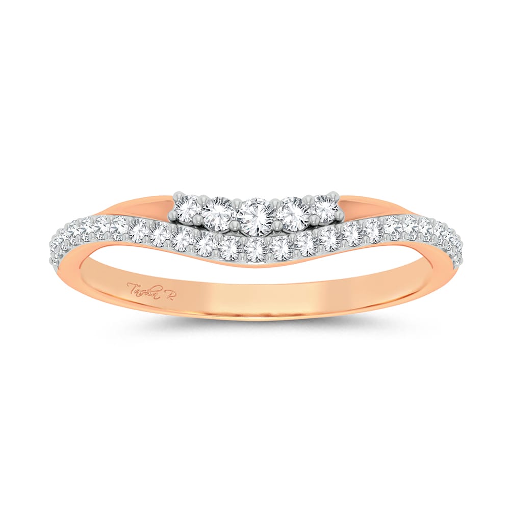 10k Rose Gold 0.25ct Diamond Ring Guard Elegance