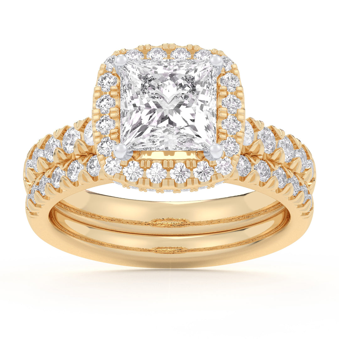 14K Yellow Gold Lab Grown Diamond Bridal Set Brilliance