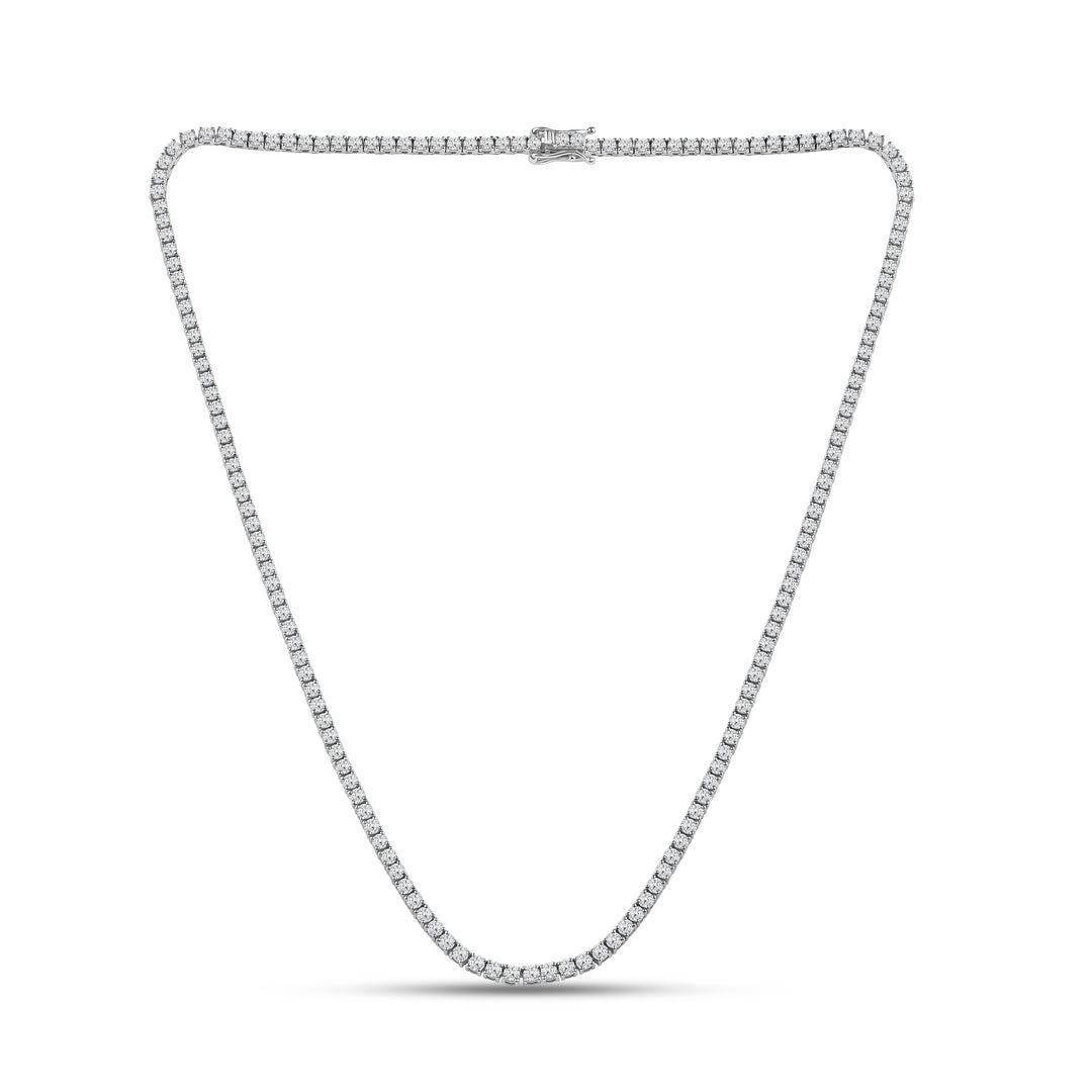14K White Gold Lab Diamond Tennis Necklace - Timeless Shine