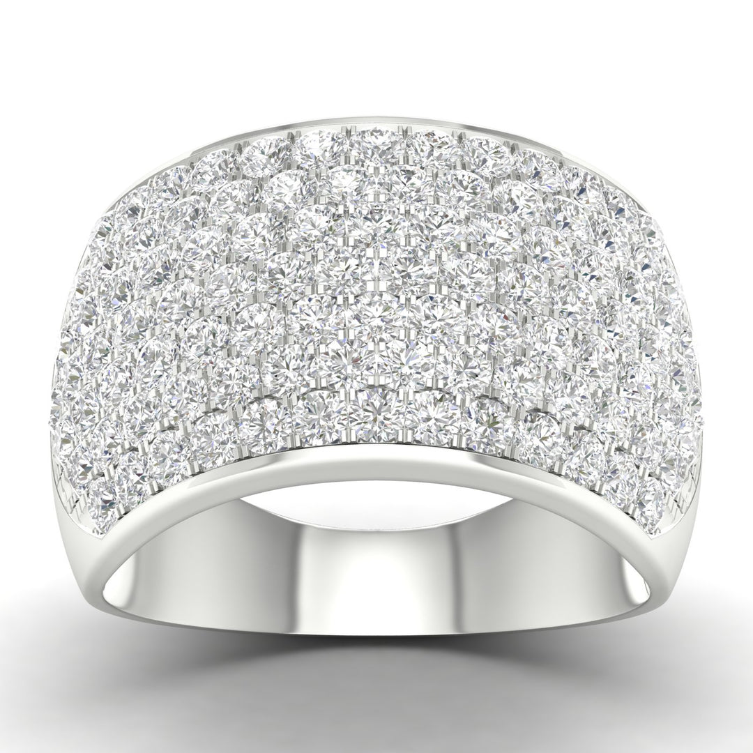 Brilliant 14K White Gold Lab Diamond Womens Wedding Band