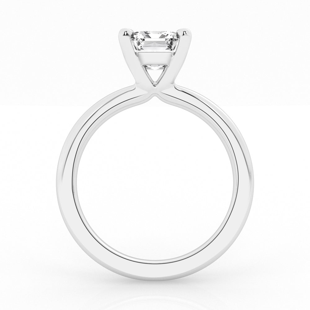 Timeless 2ct Emerald Cut Lab Diamond Solitaire Ring in 14K White Gold