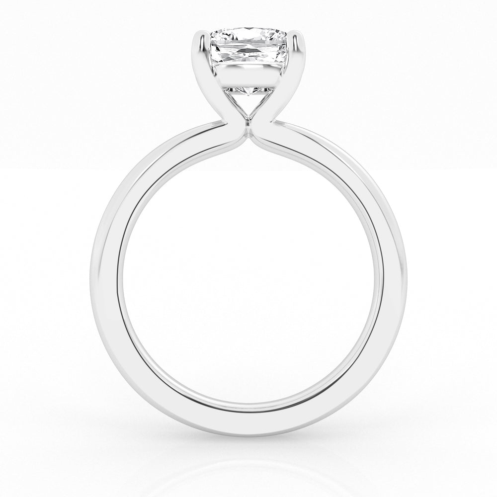 Timeless 1ct Cushion Lab Diamond Solitaire Ring in 14K White Gold