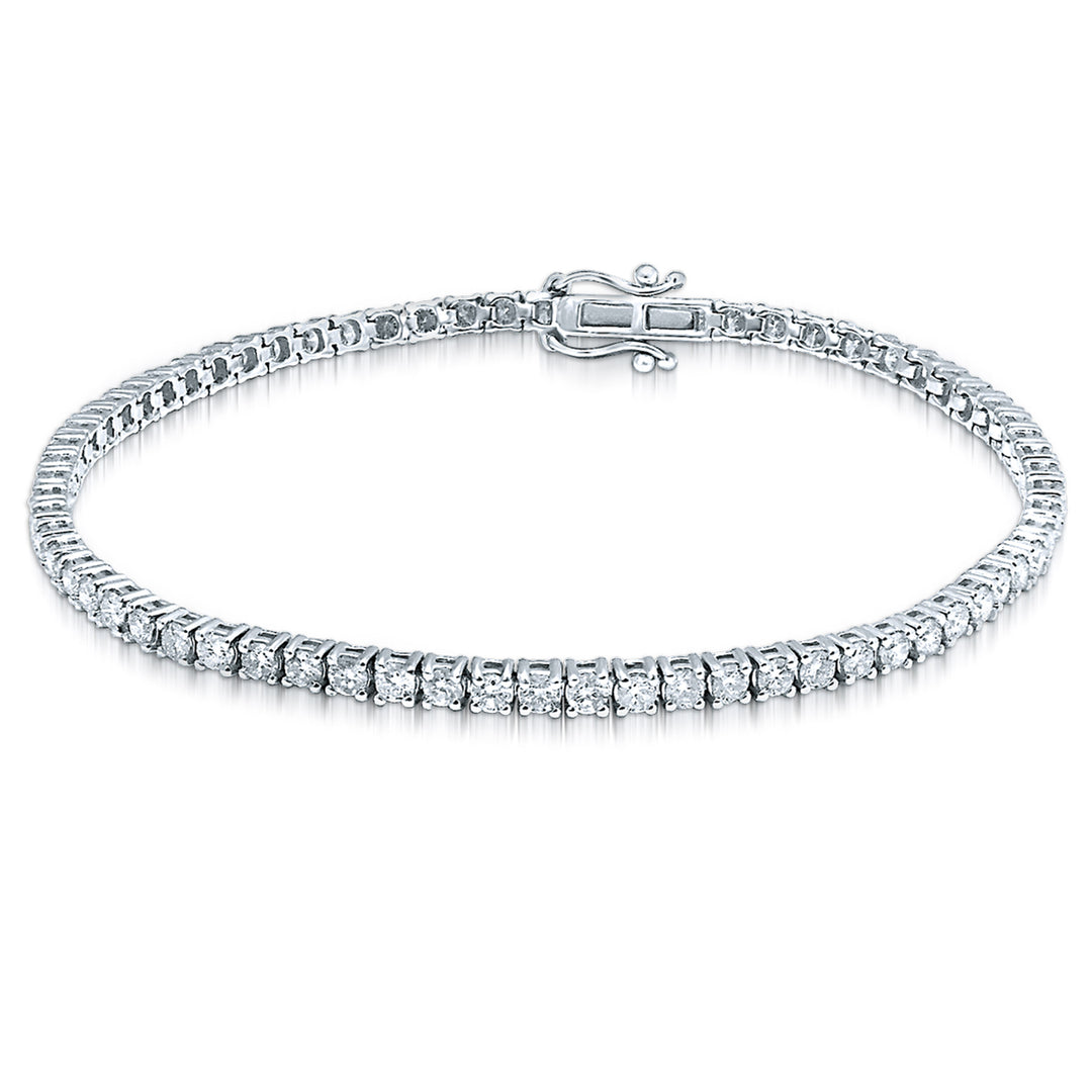 Brilliant 14k White Gold Lab Diamond Tennis Bracelet 2CT