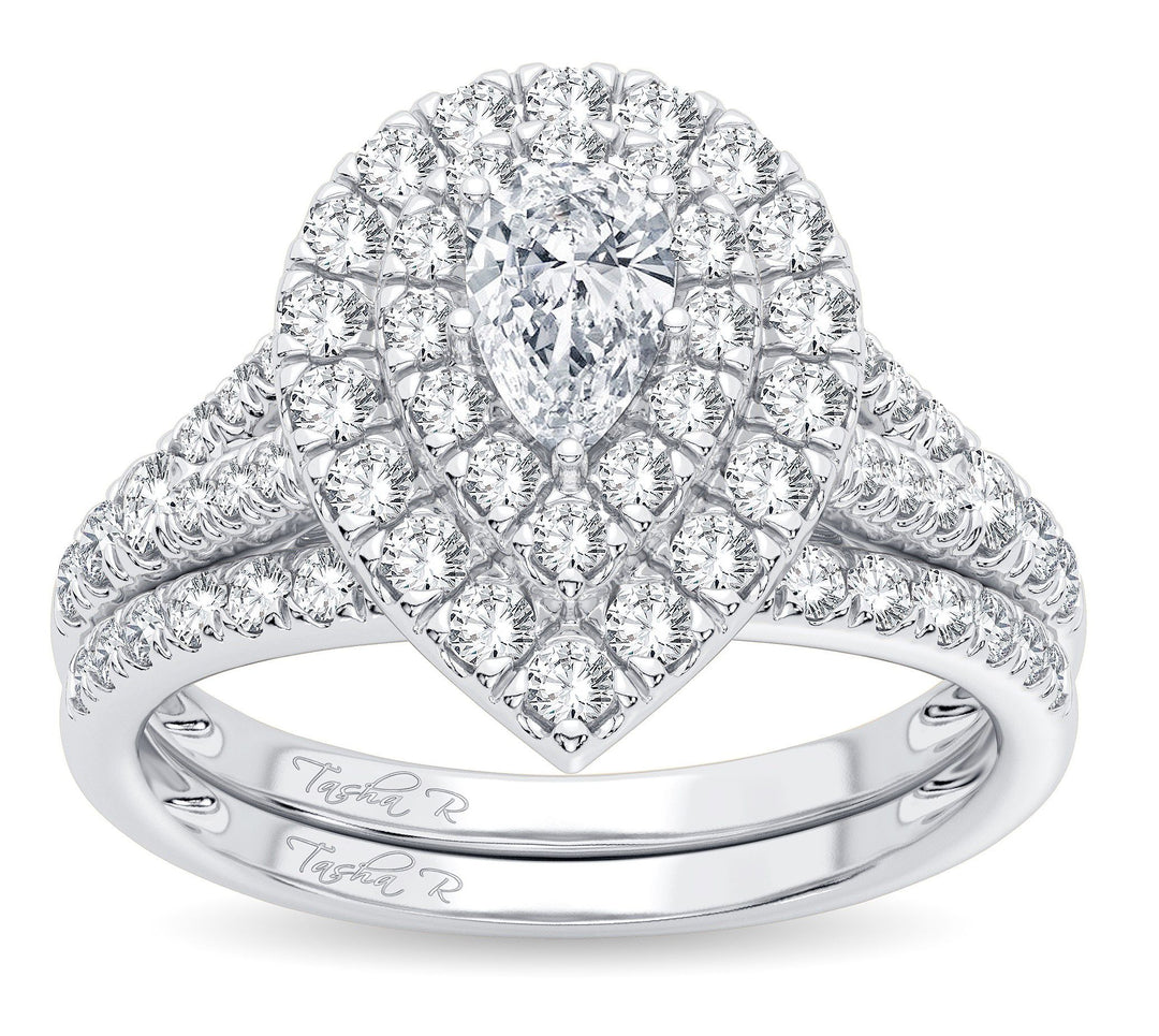 Luminous 14k White Gold 1CT Lab Diamond Bridal Ring