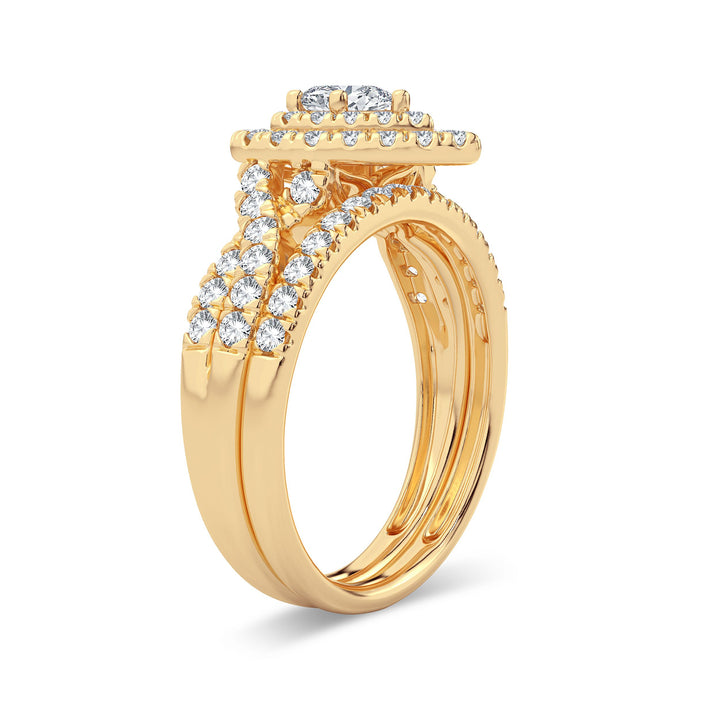 14k Yellow Gold 1CT Lab Diamond Womens Engagement Ring