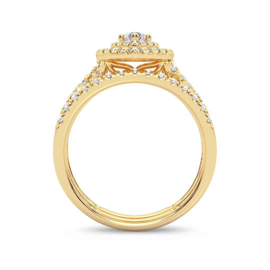 14k Yellow Gold 1CT Lab Diamond Womens Engagement Ring